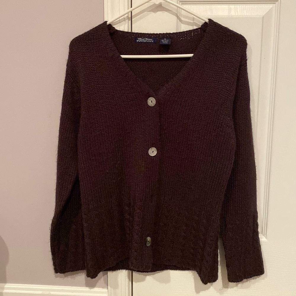 VTG Wind River Women’s Small Brown Button Up Acrylic & Wool Cardigan Sweater
